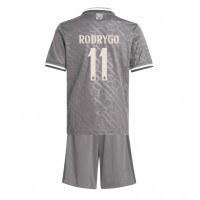 Camiseta Real Madrid Rodrygo Goes #11 Tercera Equipación para niños 2024-25 manga corta (+ pantalones cortos)